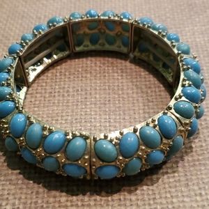 Turquoise Bead Stretch Bracelet